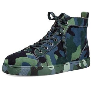 Christian Louboutin Louis Orlato Camouflage Suede Hi-Top Sneaker 41.5🔥